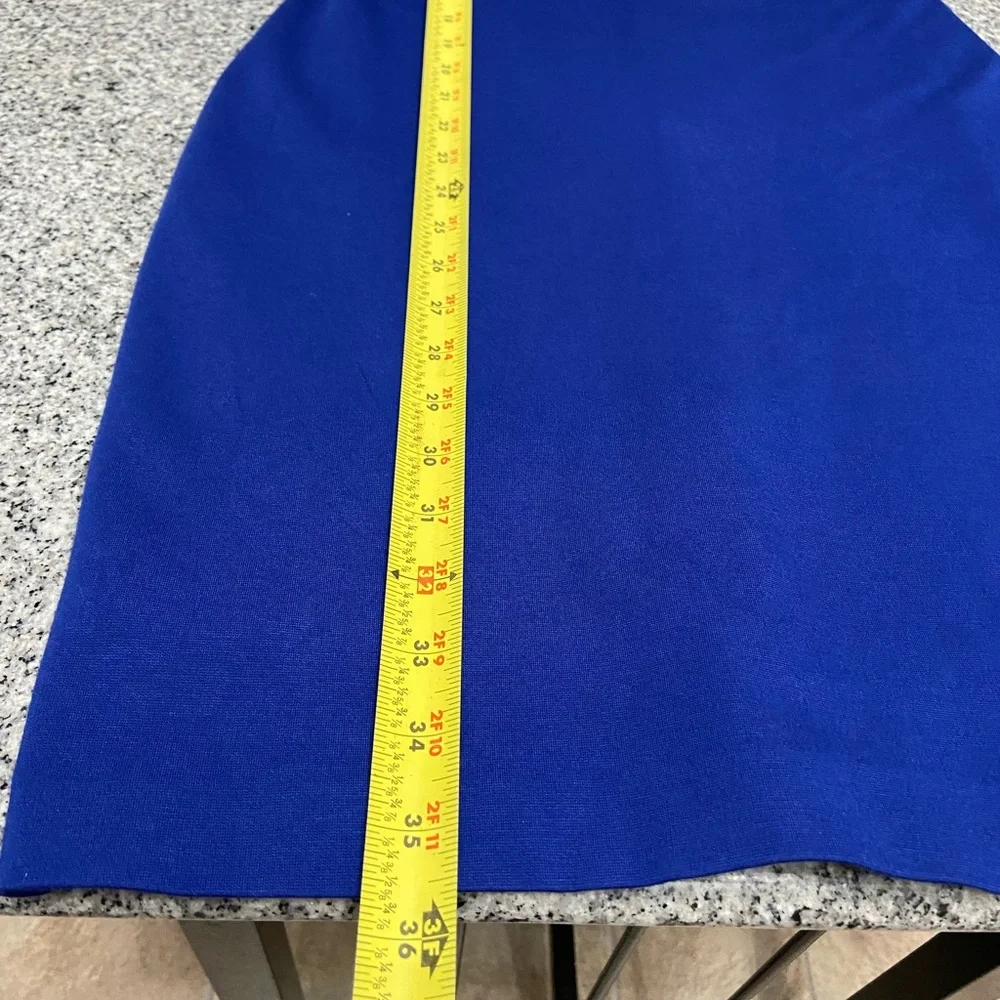 CYNTHIA STEFFE-Womens Blue Sheath Cocktail Dress 4 Floral Embellished Sleeveless - Picture 11 of 15